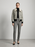 Kadın Adaçayı Aviator Ceket — Shearling Yaka